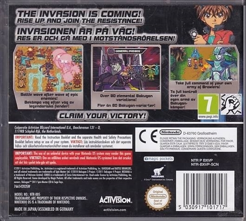 Bakugan Rise of the Resistance - Nintendo DS (A Grade) (Genbrug)
